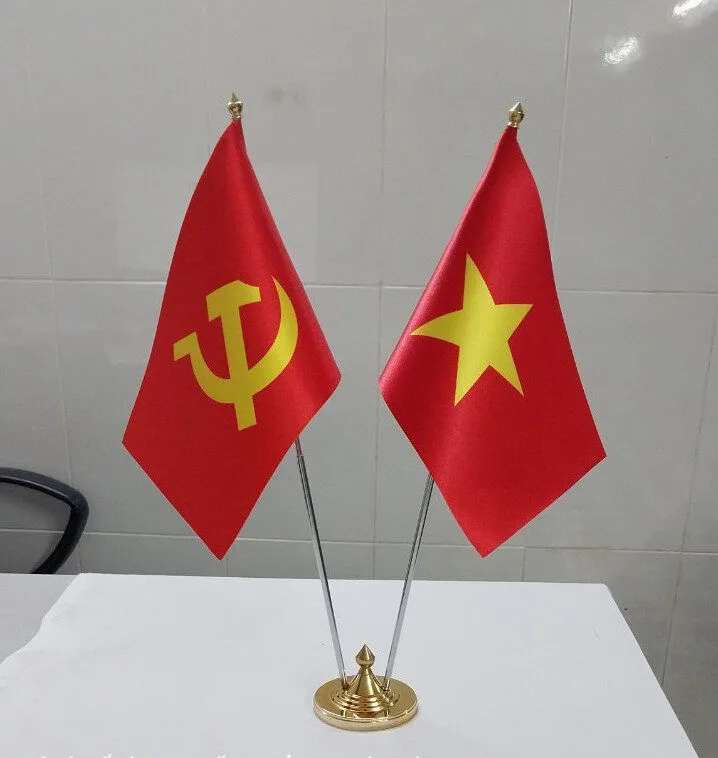 Cờ để bàn Việt - Đảng đế Inox