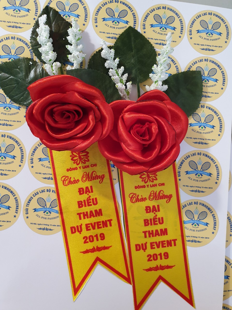 Hoa vải cài áo cao cấp 