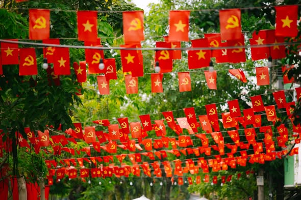 Cờ dây Tổ Quốc chất lượng cao – Giá rẻ tận xưởng HOÀNG GIA Hà Nội