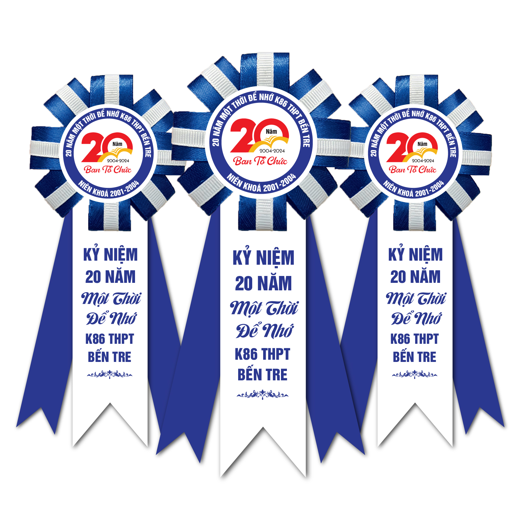 Hoa cài áo kỷ niệm 20 năm ra trường 