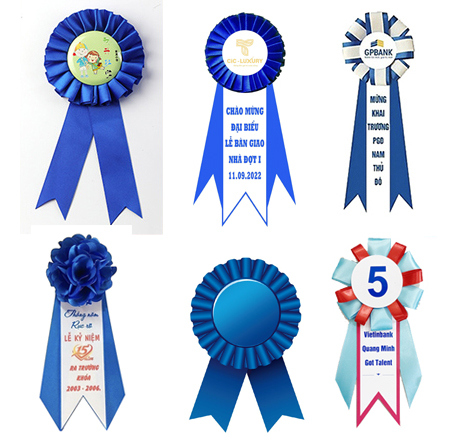 Hoa cài áo đại biểu thiết kế riêng