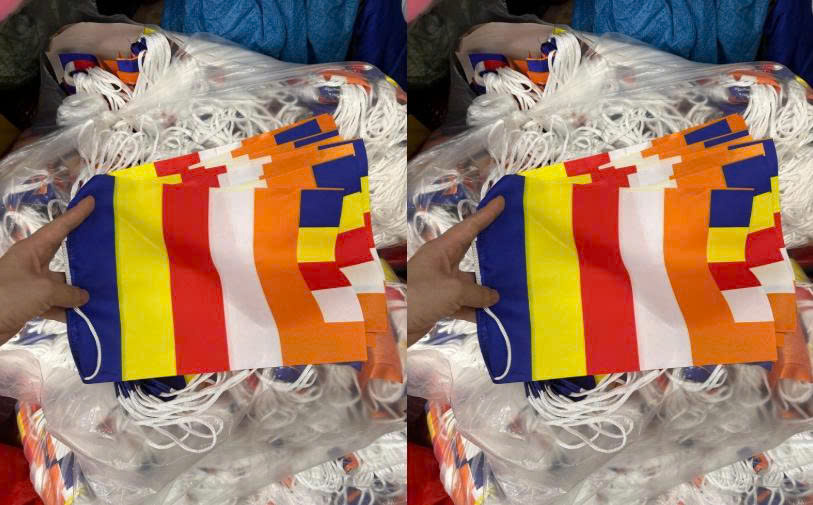 Cờ dây Phật Giáo - xưởng in cờ HOÀNG GIA