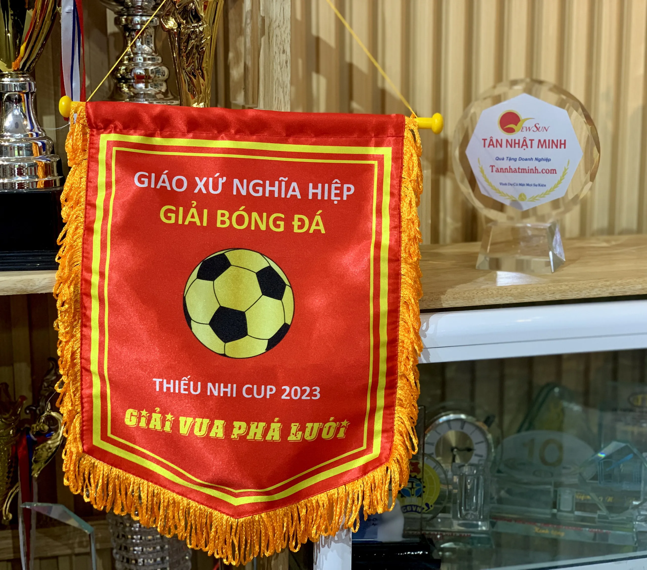 Mẫu cờ lưu niệm bóng đá