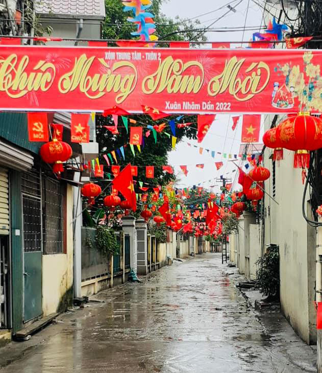 Cờ dây tam giác trang trí Tết