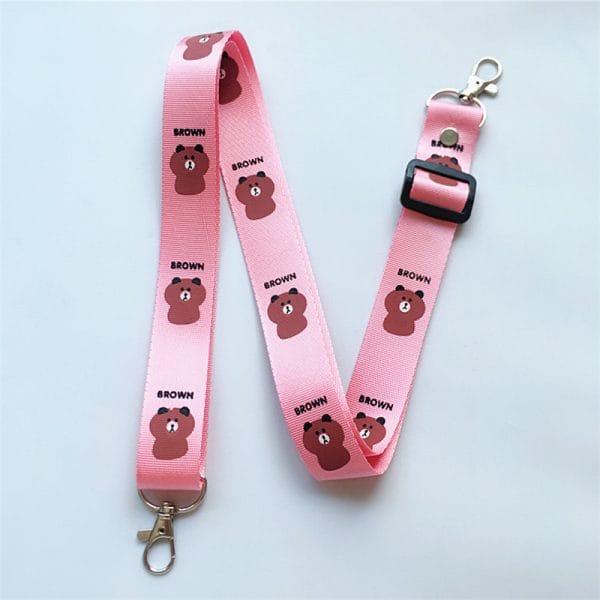 Dây đeo thẻ màu hồng