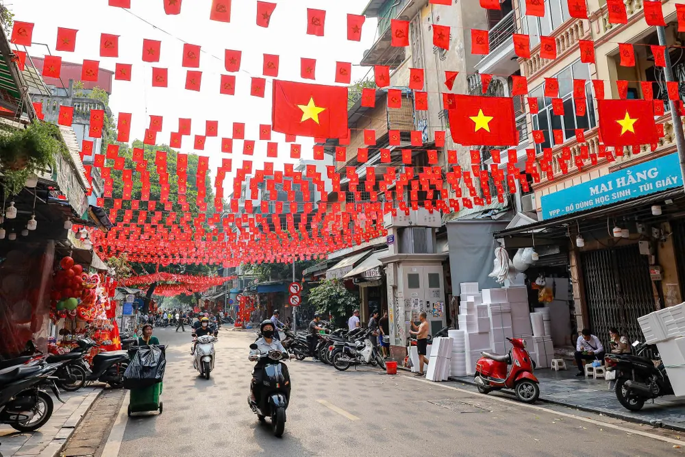 mua cờ dây sao Đảng tại xưởng