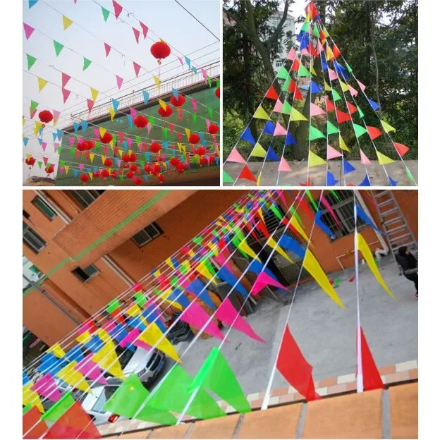 Giá mua cờ dây tam giác – Xưởng in cờ HOÀNG GIA Hà Nội