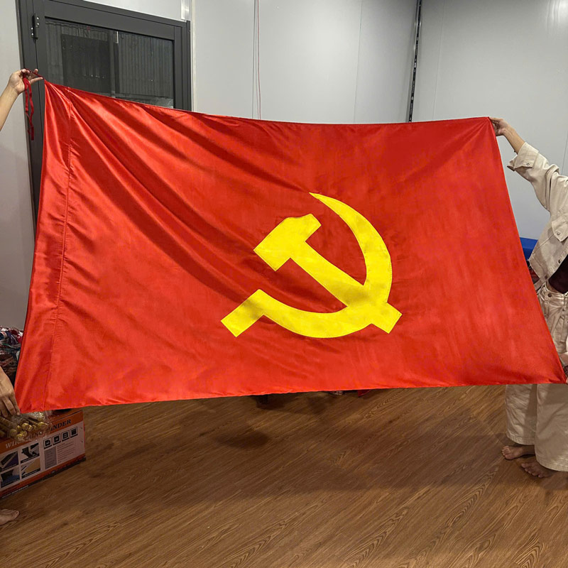 Cờ Đảng Chất Lượng Cao - Xưởng In Cờ HOÀNG GIA Tại Hà Nội