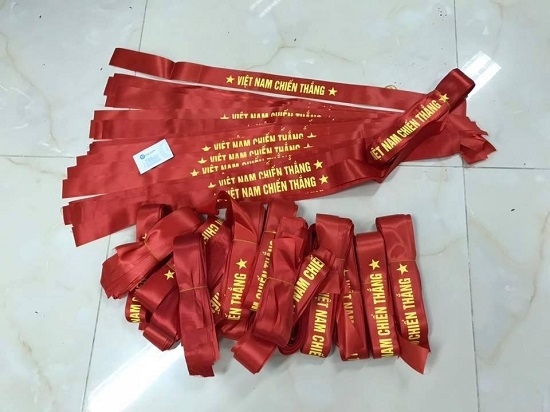 Băng rôn đeo đầu bằng satin