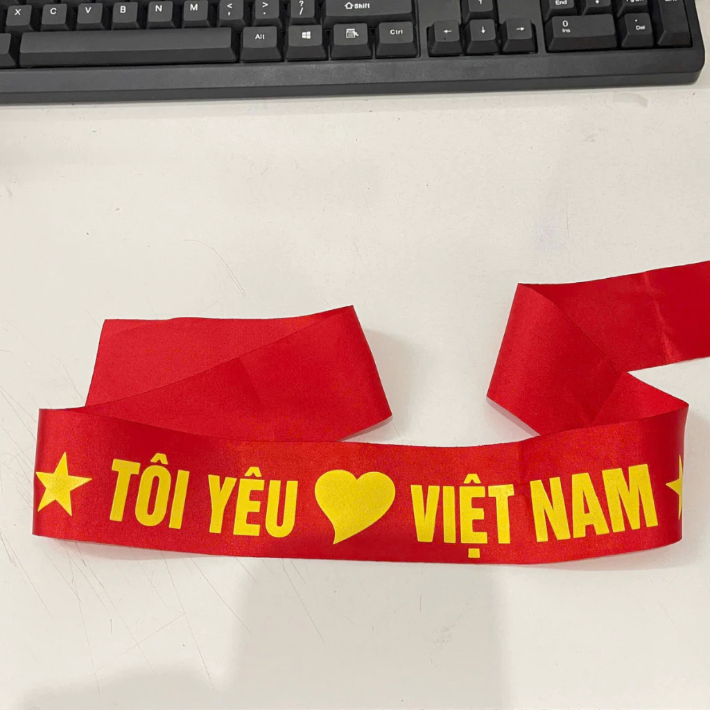 Băng rôn đeo đầu in logo