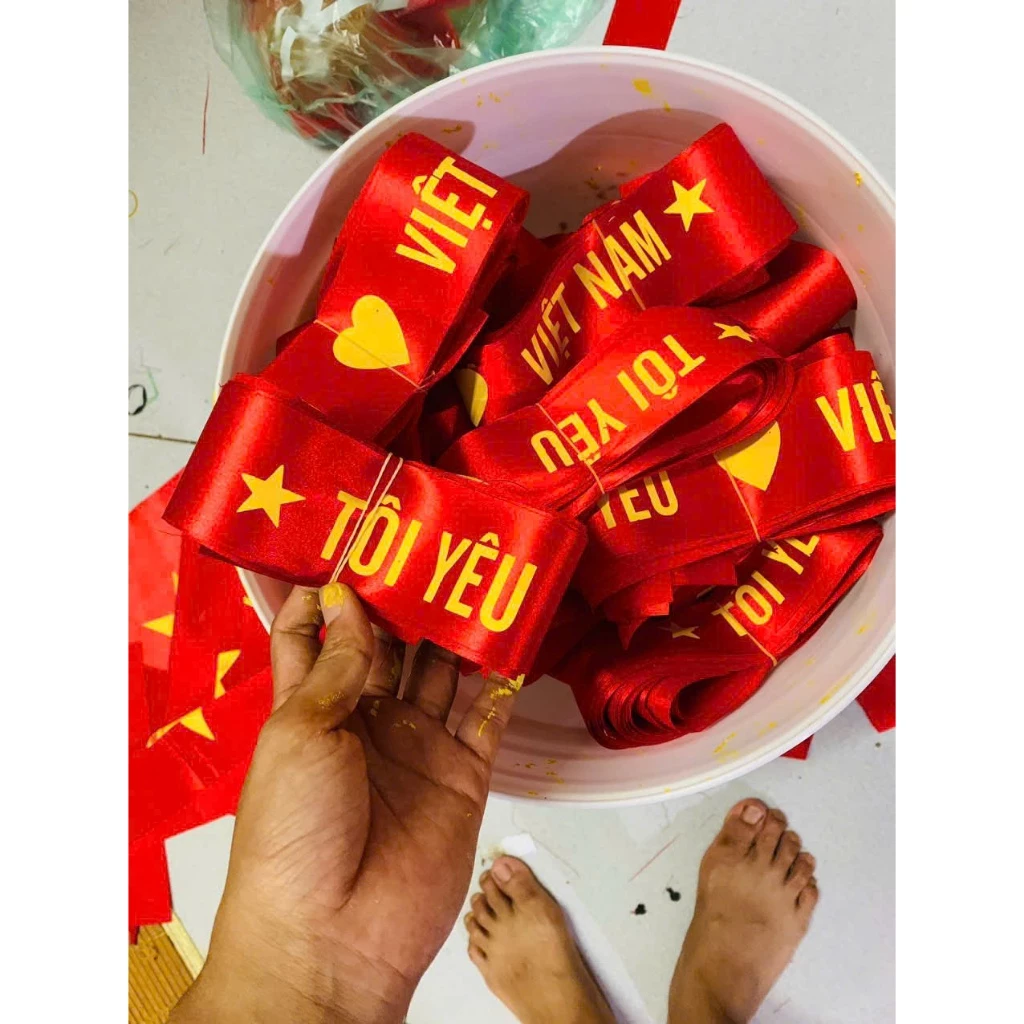 Băng rôn đeo đầu in logo