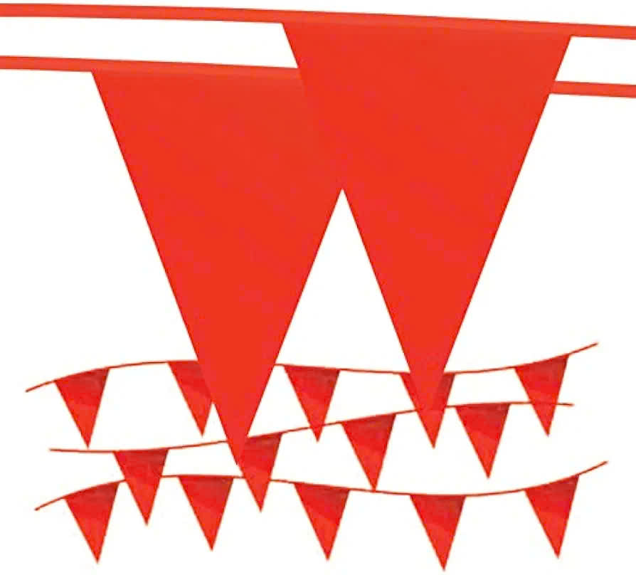 Mua cờ dây tam giác màu đỏ – Xưởng in cờ HOÀNG GIA Hà Nội